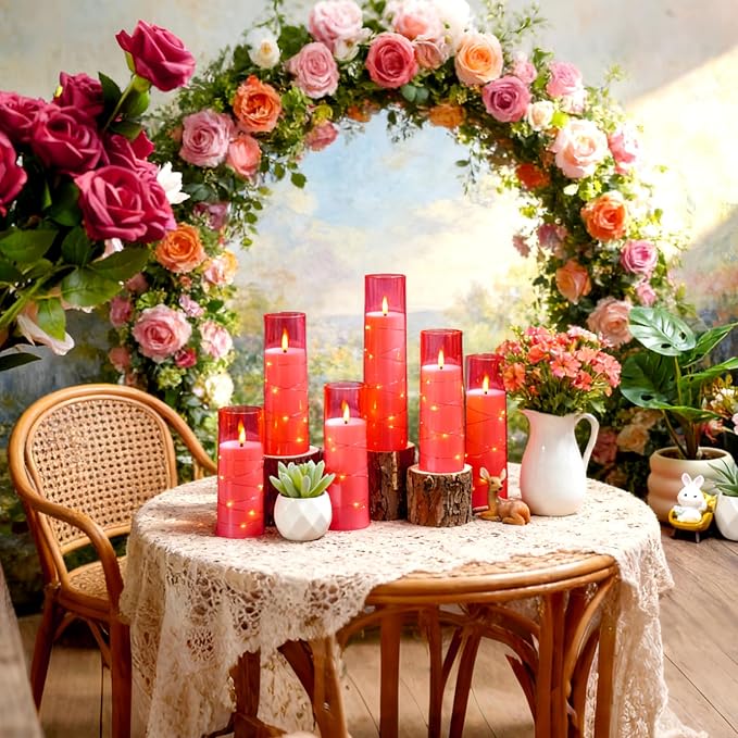 Nimiko Flickering Flameless LED Candles, Battery Operated Candles 9 Pcs - Image 5