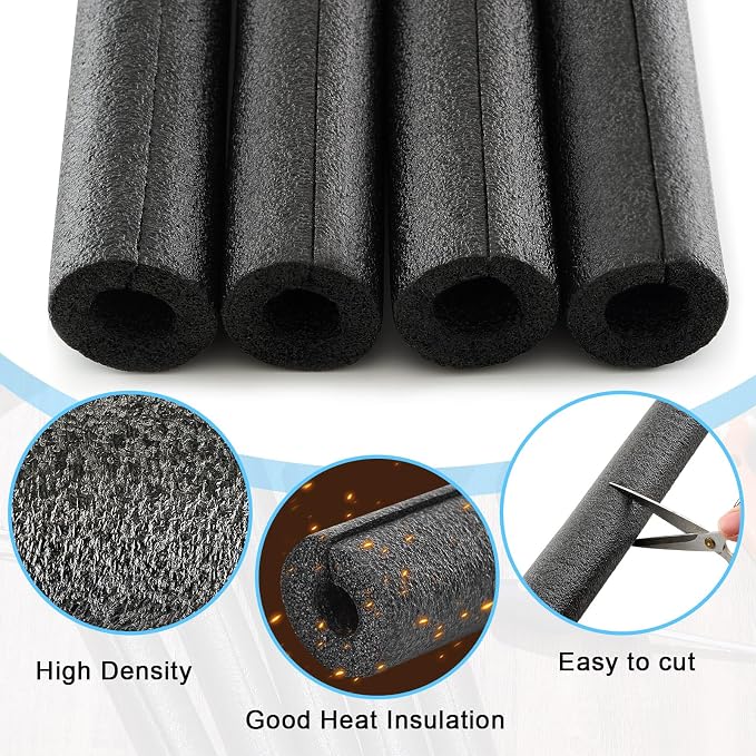 4 Pcs 3.3 Feet Foam Pipe Insulation Foam Tube Insulating Water Pipe Pool Swim - Image 6