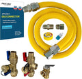 1" OD x 60" x 3/4"MIP x 3/4"FIP Flexible Gas Connector Kit by PROCURU
