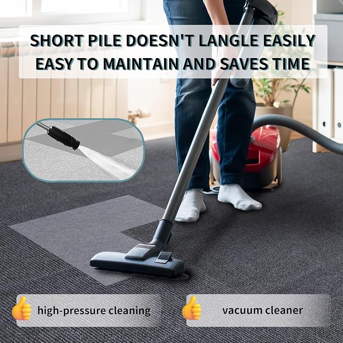 25 Pack Self-Adhesive Carpet Tiles 12x12 Inch, Peel and Stick Temporary Flooring - Image 7