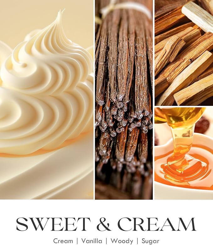 AOOVOO Vanilla Cream Candles - 22 oz Scented Candles - Image 4