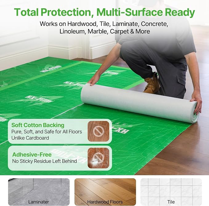 39" x200' Heavy-Duty Floor Protection | Construction Grade Carpet Protector | - Image 8
