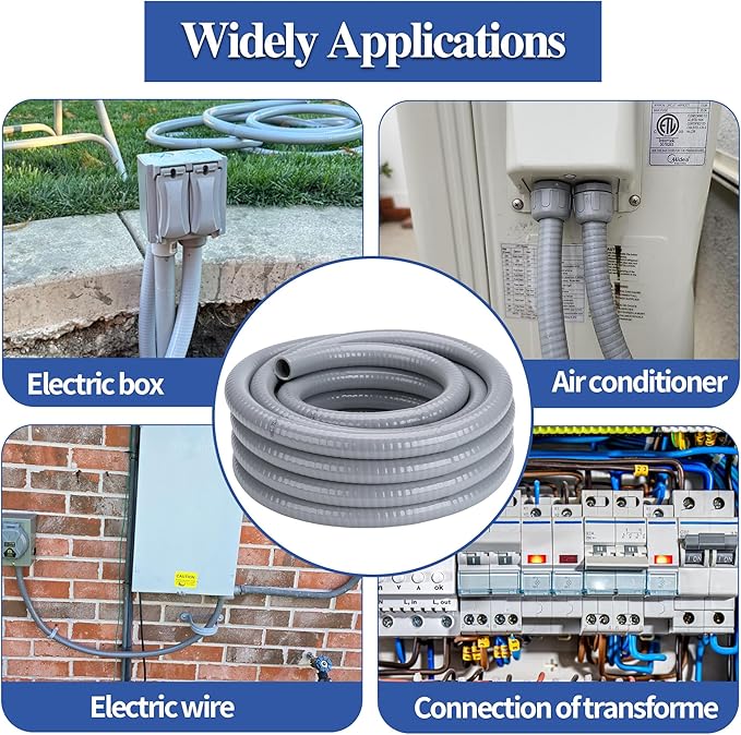 1/2 Inch 100 FT Liquid-Tight Conduit and Connector Kit | Non Metallic Flexible - Image 7
