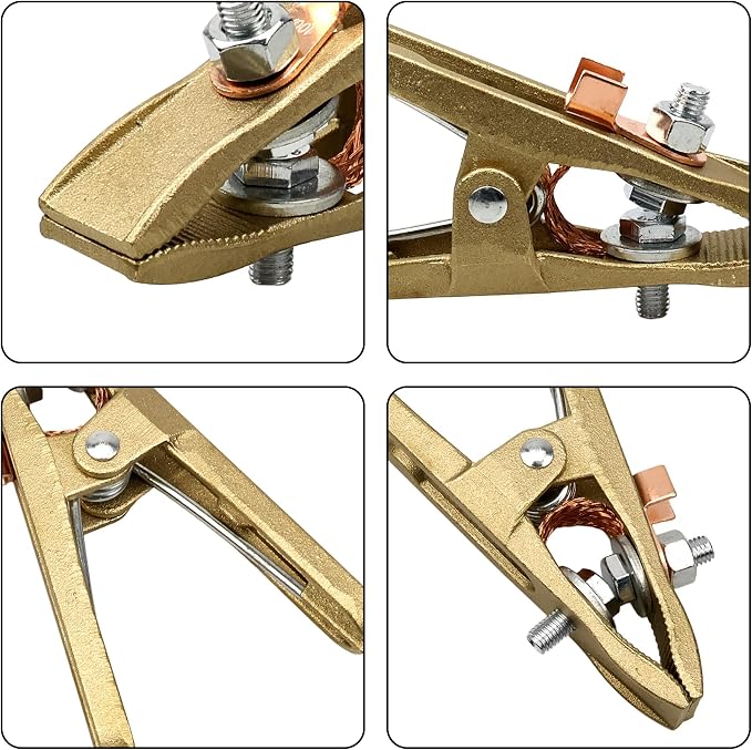 400-Amp Welding Ground Clamp, Brass A-shape Earth Clamp - Image 4