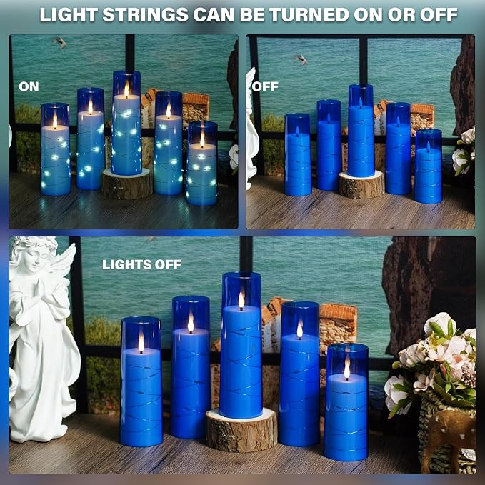 Nimiko Flickering Flameless LED Candles, Battery Operated Candles 9 Pcs - Image 4