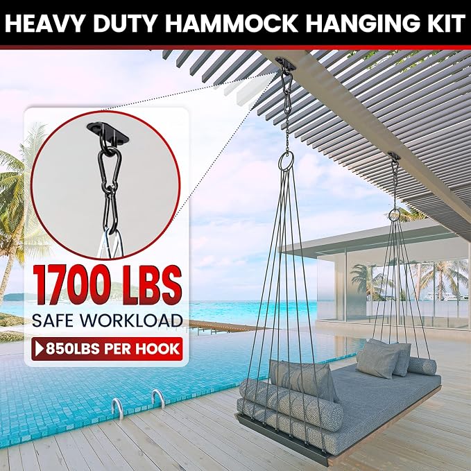 304 Stainless Steel Pad Eye Snap Hook, M10 Ceiling Hook 1700Lb, Yoga Gym - Image 3