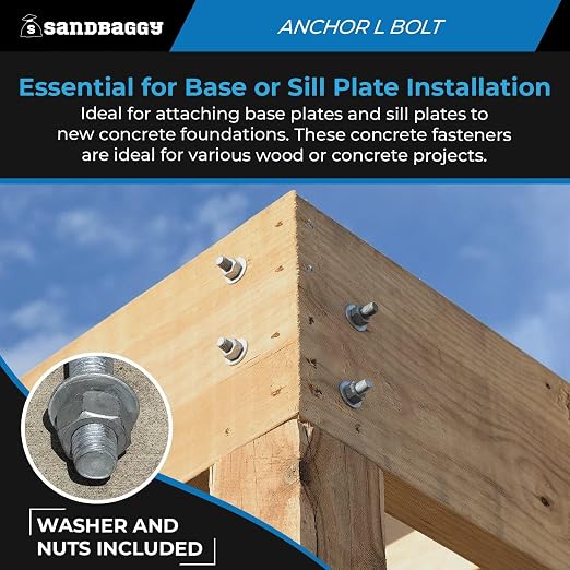 Sandbaggy 1/2" x 8" Threaded Concrete Anchor L-Bolts - Image 8