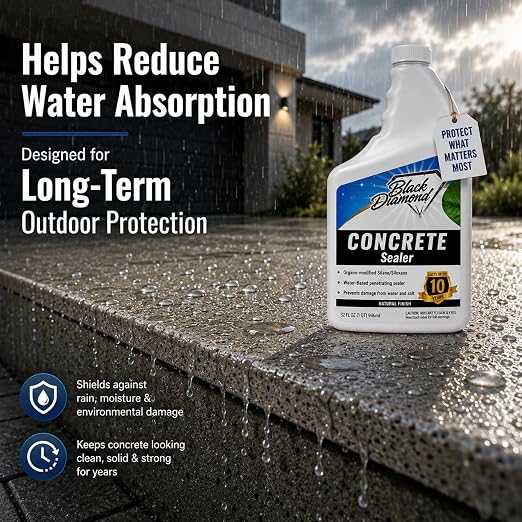 Black Diamond Stoneworks Concrete Sealer – Penetrating Water Repellent Sealer - Image 5