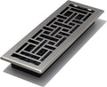 Decor Grates AJH414-NKL 4-Inch by 14-Inch Oriental Floor Register, Brushed by DecorGrates