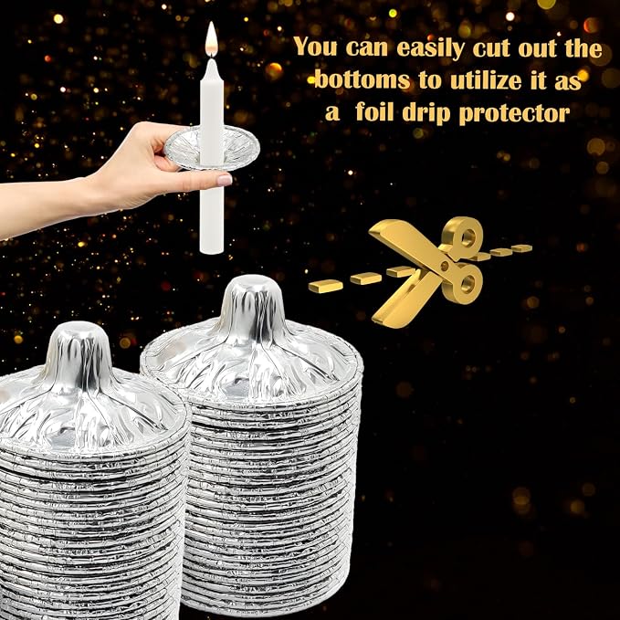 The Dreidel Company Extra Heavy Disposable Candle Holders, 100 Pack - Image 4