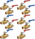 Hourleey 10 Pieces 3/4 Inch Pex Brass Full Port Shut Off Ball Valve Hot and Cold by Hourleey