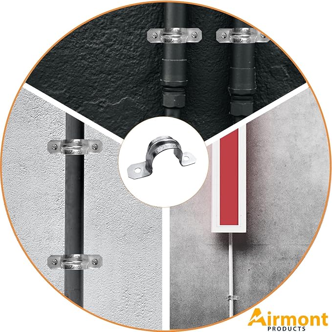 1-1/4-Inch EMT Two-Hole Conduit Strap — Reinforced Rib, Heavy-Duty Zinc-Plated - Image 7