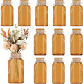 12 Pack Mason Jar Vases for Centerpieces, Amber Glass Flower Vase | Vintage by LEYIQU