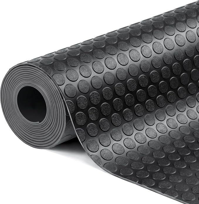 SEAL 6 x 15 FT Premium Garage Floor Mat, Solid 2.8mm Thick Lay-Flat Black by SEAL
