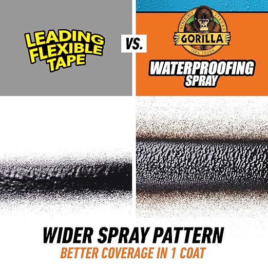 Gorilla Waterproofing Spray Black, Flexible Rubberized Sealant Coating - Image 8