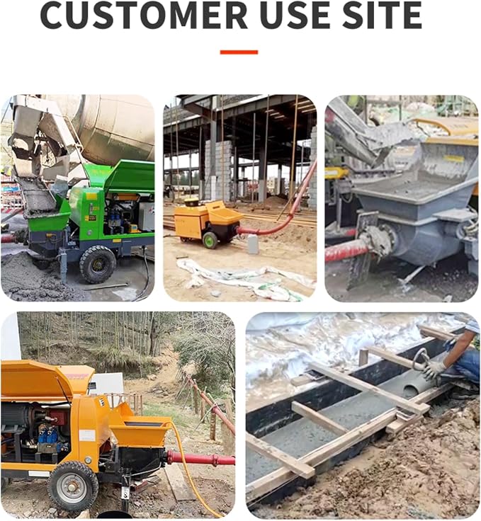Concrete Line Pump Small Portable Hydraulic Cement Construction Machine | - Image 3