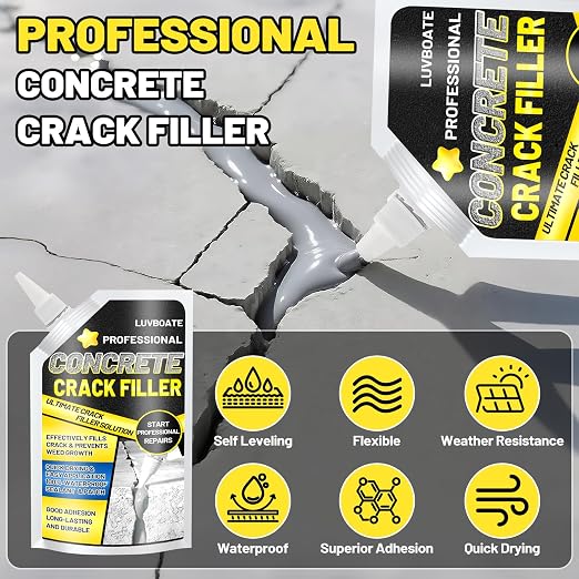 Concrete Crack Filler, 4.5LB Waterproof Self Leveling Cement Crack Filler | - Image 3