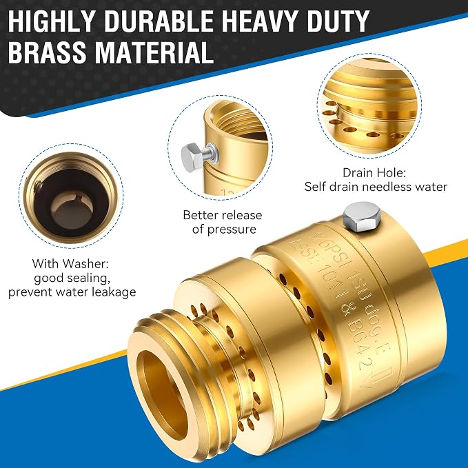 Dreyoo 2 Pack Self Draining Vacuum Breaker, Replacement - Image 4