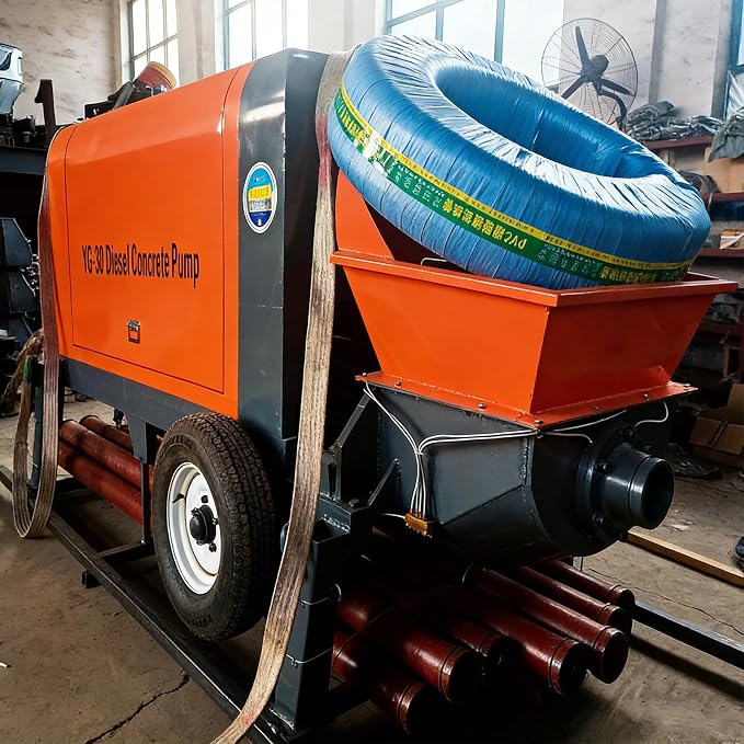 Concrete Line Pump Small Portable Hydraulic Cement Construction Machine | by Unknown