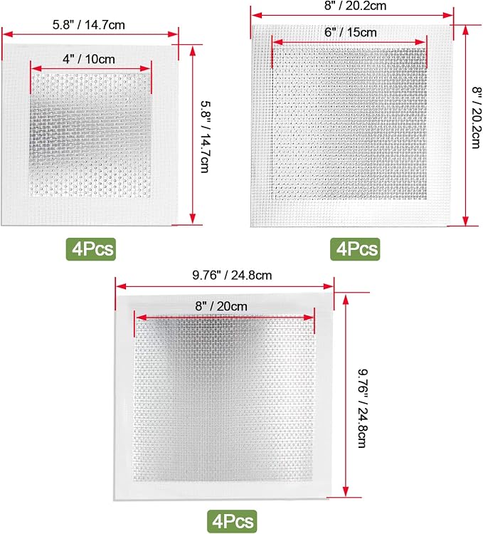 12pcs 4/6/8 Inch Drywall Repair Patch | Patch Mesh, Screen Patch Repair - Image 4