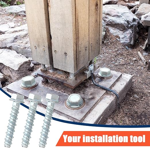 Tandefio 100 Pack 5/16 x 2 Concrete Anchors and Screw Kits Galvanized | Large - Image 6