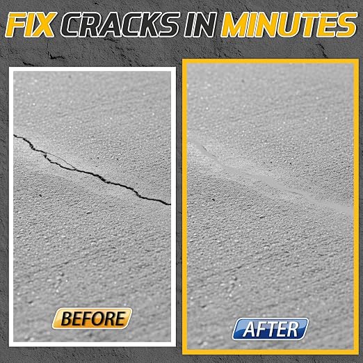 Concrete Crack Filler Heavy-Duty Dry Granular Mortar Repair Kit, 6 lb Gray | - Image 2