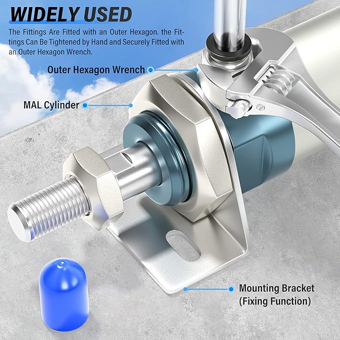 TAILONZ PNEUMATIC Male Straight 1/2 Inch Tube OD x 1/2 Inch NPT Thread Push to - Image 5