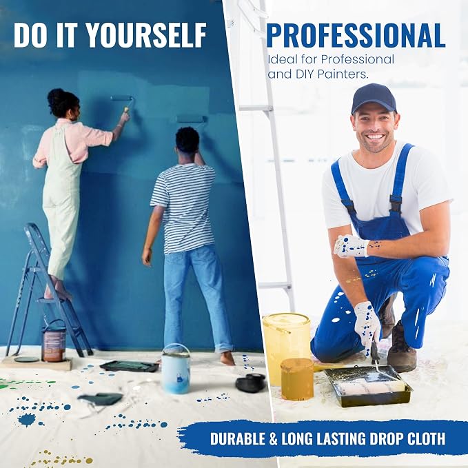 REDIBLUE Canvas Drop Cloth 4 x 12 feet - Image 2