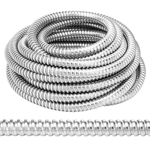 Yaocom 3/4 Inch Metal Flexible Conduit 50 ft, Galvanized Reduced Wall | Outdoor by Yaocom