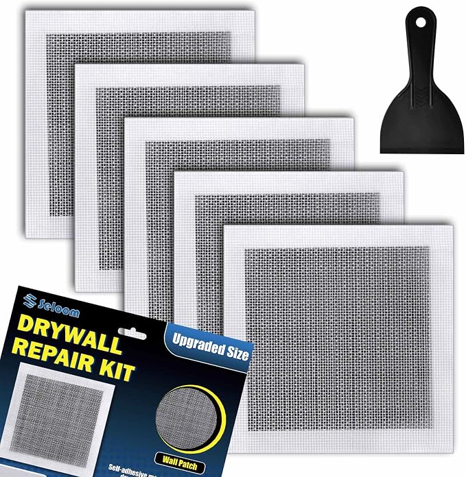 Drywall Repair Kit Upgraded Size, 10 x 10 Inch Drywall Patch Kit Large Hole by Seloom