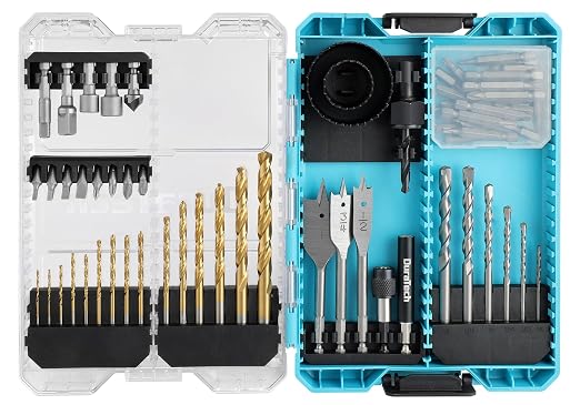 DURATECH Drill Bit Set, Metal Bits, Masonry Bits, Secure Organization, Quick by DURATECH