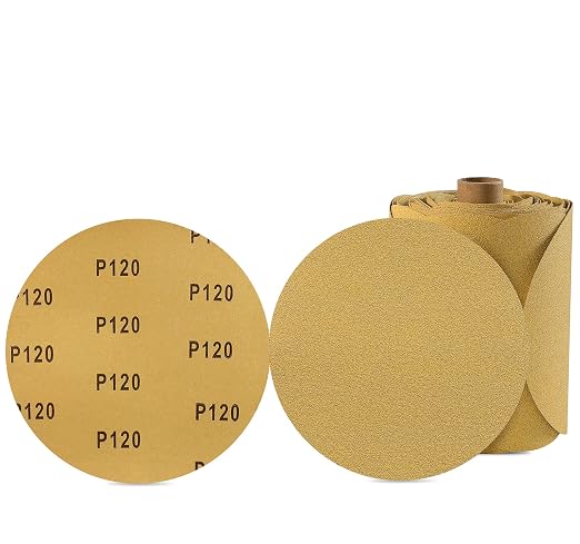 100 PCS 6 Inch PSA Sanding Discs 120 Grit Sandpapers Self Stick Sand Paper by Shawya