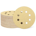 HARFINGTON 1000Pcs 5Inch Sanding Discs 120Grit Yellow Aluminum Oxide 8 Hole | by HARFINGTON