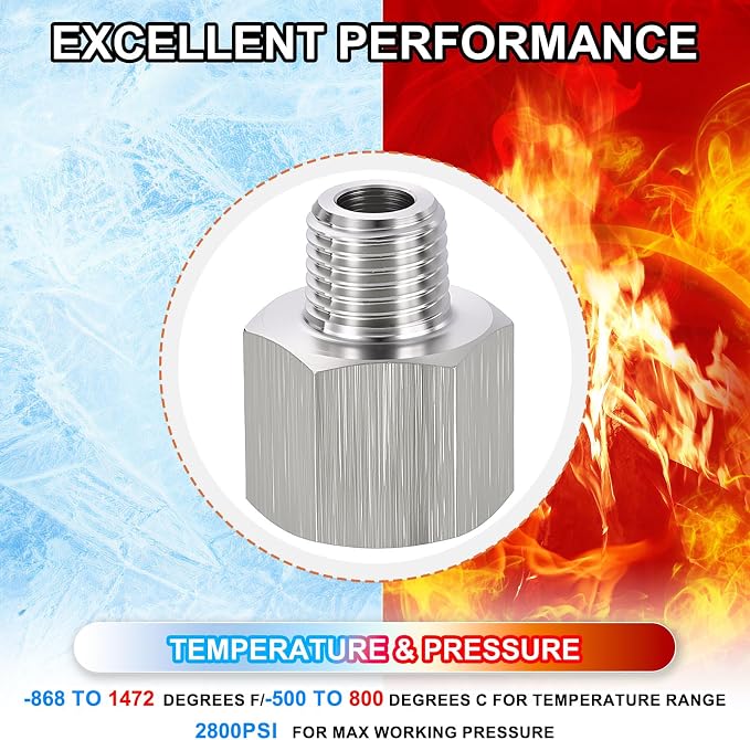 2 Pack 304 Stainless Steel FeMale to Male Adapter, 3/8" FeMale NPT x 1/4" Male - Image 7