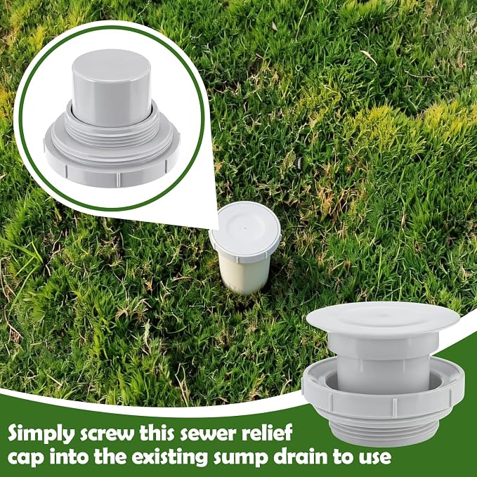 Novabright 3 x 4 Inches Sewer Cleanout Relief Valve White PVC Relief Valve - Image 5