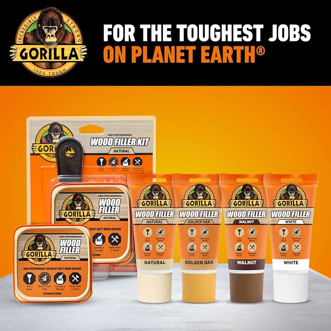 Gorilla All Purpose Wood Filler, Natural Finish, 16 Ounce Tub - Image 8