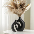 Lvases Snuggle Hollow Ceramic Vase Set of 2 by modernhomedecoration