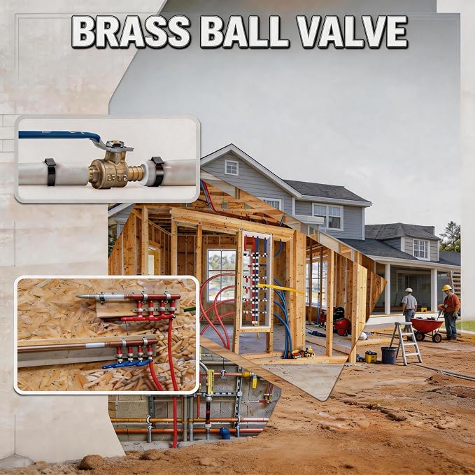 ‌VANCOCO PEX A Ball Valve 3/4", Lead-Free Brass PEX Shut Off Valve 3/4 inch - Image 9