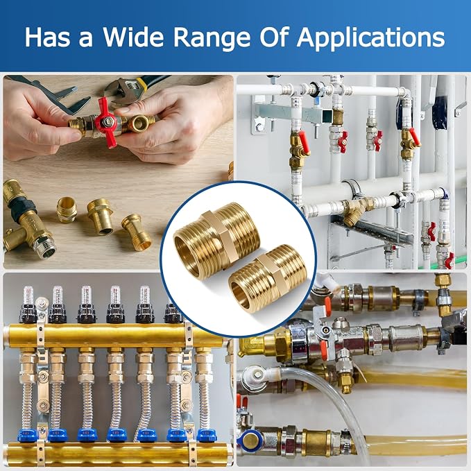 1/2 Inch Npt Brass Nipple Male To Male Pipe Fitting Adapter | Straight Connector - Image 7