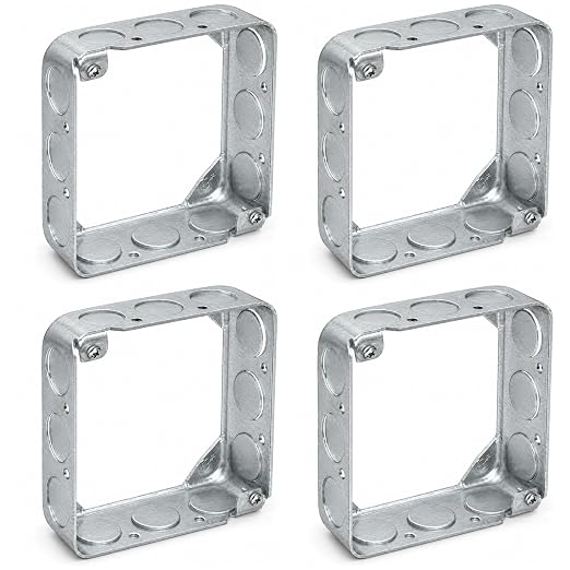 Airmont Products 4" Square Electrical Box Extension Ring, 1-1/2" Deep, 21 Cu. by AirmontProducts