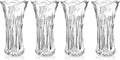 Dicunoy Set of 2 Glass Flower Vase, 9.5" Large Flower Vases by Dicunoy
