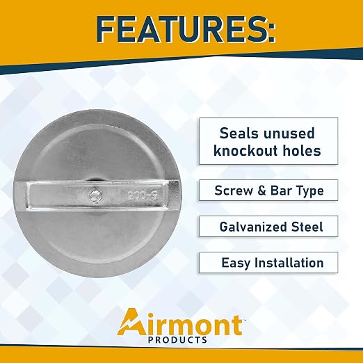 Electrical Box Knockout Plugs, 3-1/2" Screw and Bar Electrical Hole Seal | - Image 4