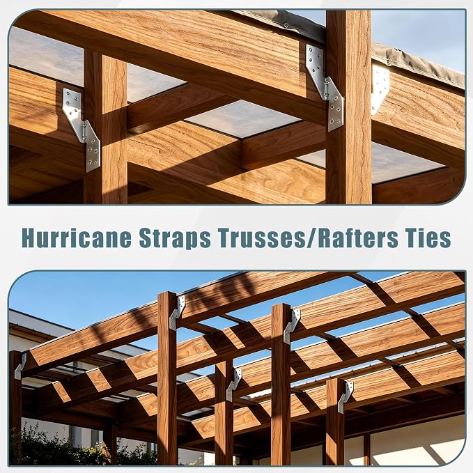 60 Pcs Left Size Galvanized Steel Hurricane Straps Tie Brackets| | Wind & - Image 7