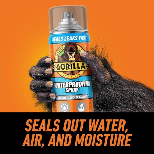 Gorilla Waterproofing Spray, Flexible Rubberized Sealant, 14 oz | Paintable and - Image 2