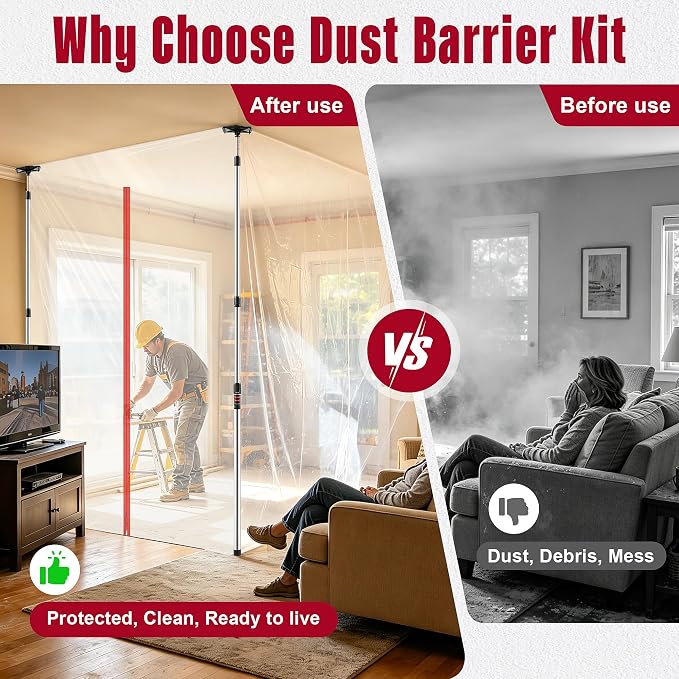 12FT Dust Barrier Poles System - Image 5