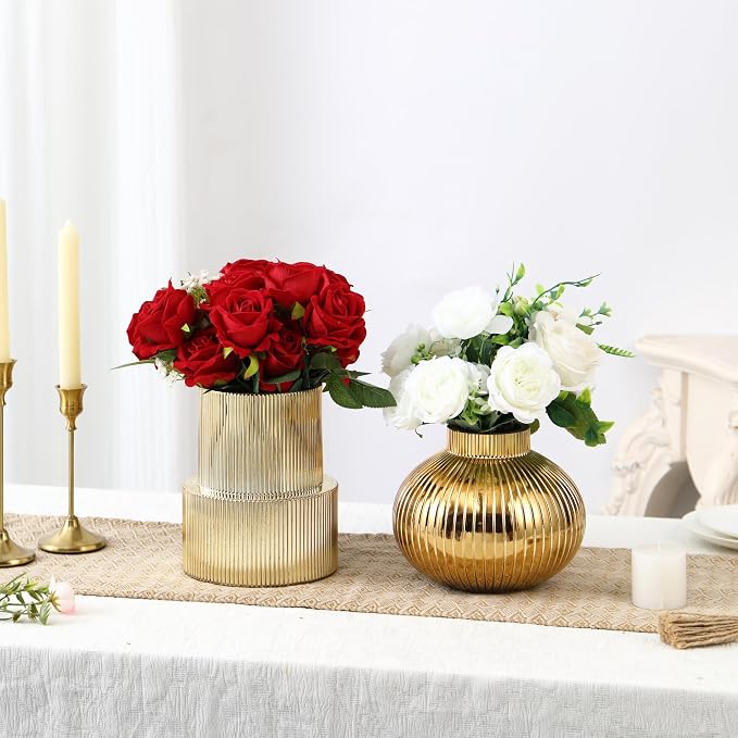 Ribbed Glass Vases, Modern Vase - Image 2