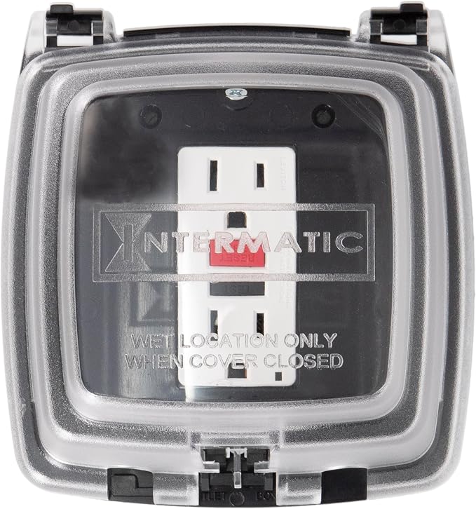 Intermatic WP1030C 3-1/8” Deep Weatherproof Outlet Cover – UV Stabilized Clear by Intermatic