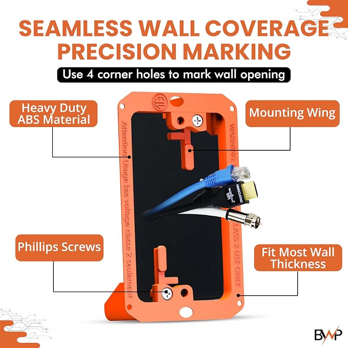 BWP Low Voltage Mounting Bracket 1 Gang, 5 Pack - Image 3