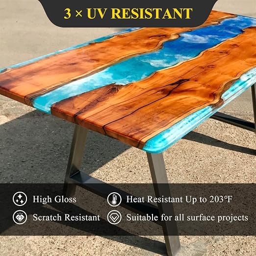 TAKIMO 68OZ 3X UV Resistant Crystal Clear Epoxy Resin Kit, 1:1 High Gloss | - Image 5