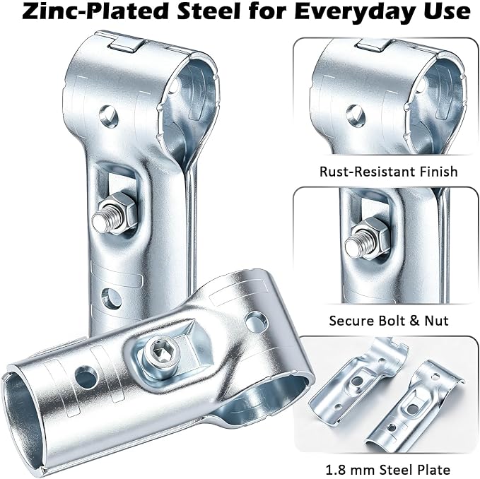30 Pcs T Maker Pipe Connectors Tee Clamps Fits Emt Conduit, 3/4" | Zinc Plated - Image 3